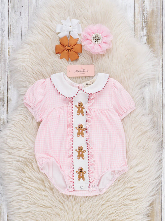 Gingerbesties Embroidered Bubble Romper