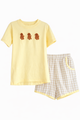 French Knot Doodle Puppy Short Set