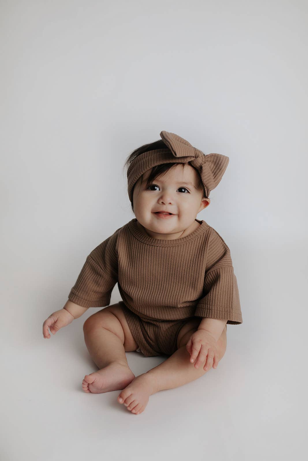 Cocoa Sands Neutral Summer Waffle Toddler Top & Bottom Set