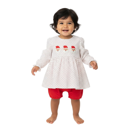 French Knot Santa Bloomer set