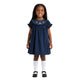 Blue Nativity Smocked Ruffle Bishop Dress