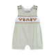 Green Dog Smocked Shortalls