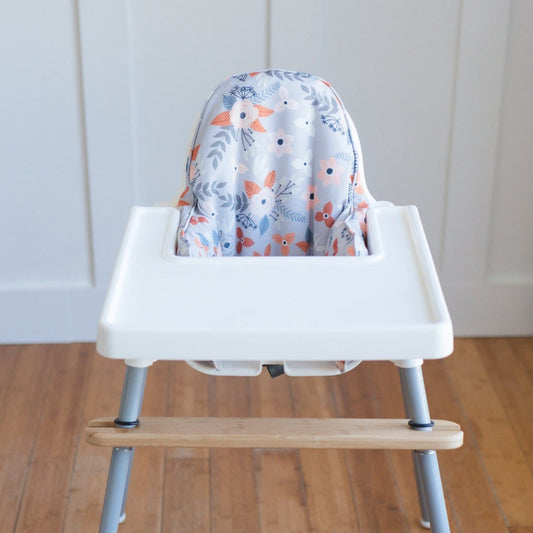 Gray Floral IKEA Antilop Cushion Cover