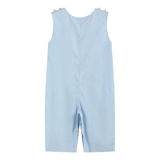 Light Blue Crosses Smocked Longalls
