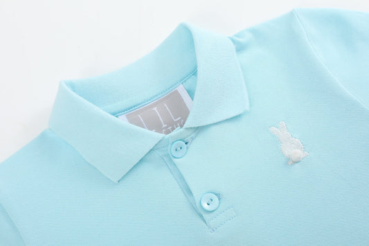 Light Blue Bunny Polo Shirt
