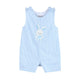 Light Blue Gingham Bunny Applique Shortalls