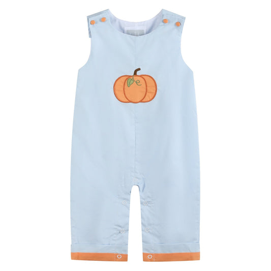 Light Blue Pumpkin Applique Longalls