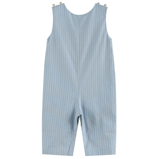 Light Blue Puppy Smocked Longalls