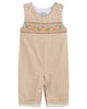 Light Brown Pinstripe Pumpkin Smocked Longalls