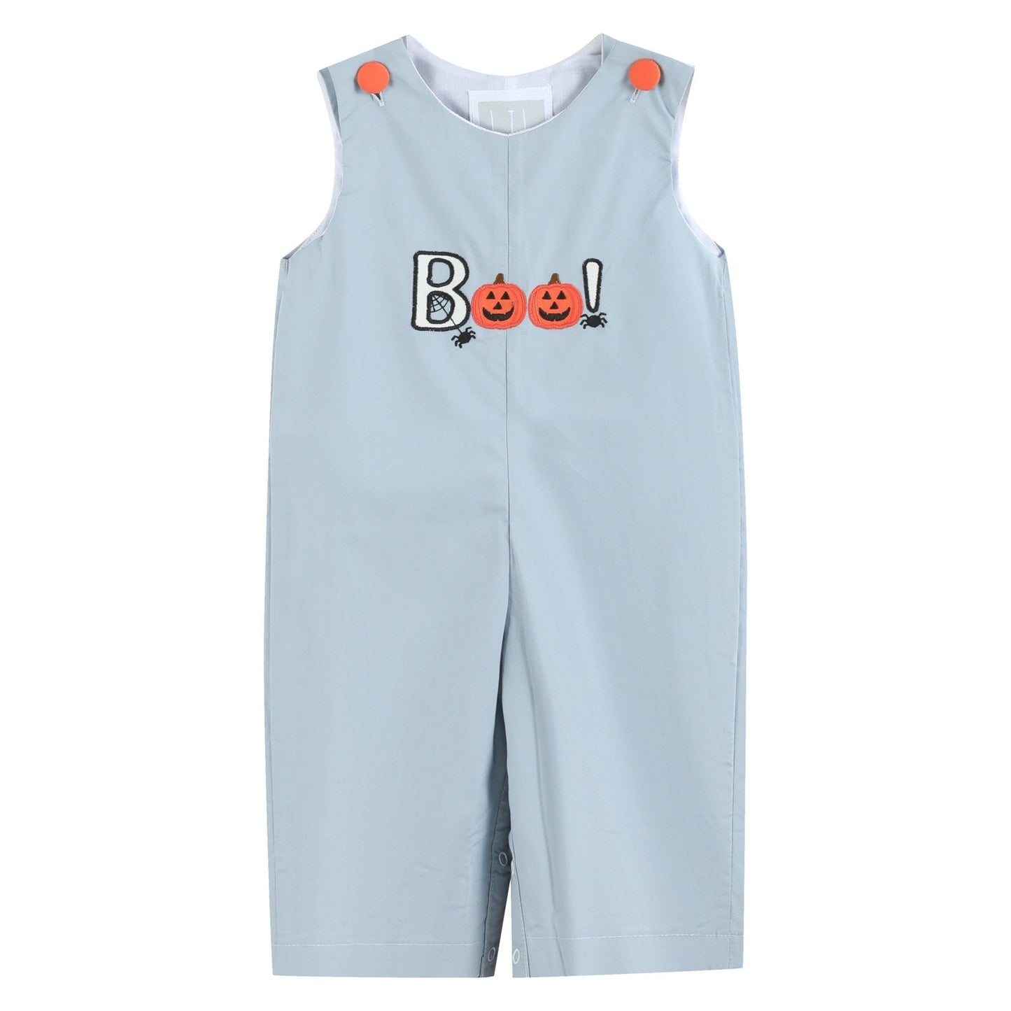 Light Gray 'Boo' Applique Longalls