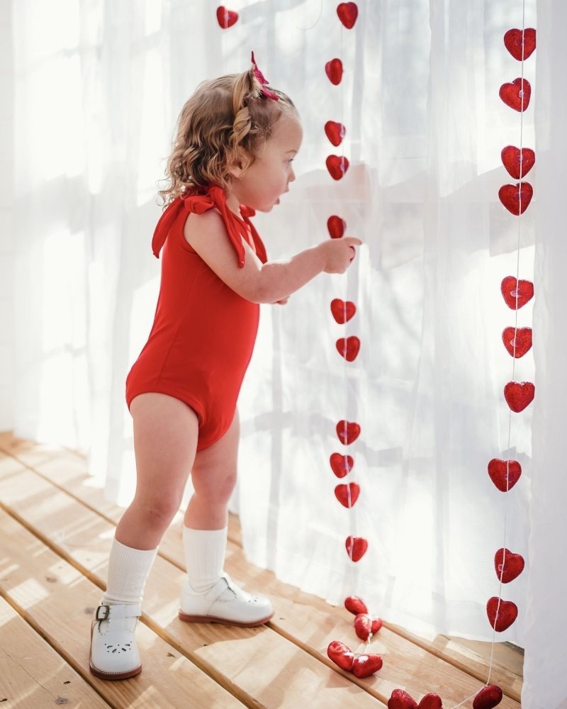 Madden Tie-Shoulder Tank Top & Leotard - Red