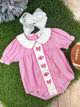 Pink Bows & Footballs Infant Romper