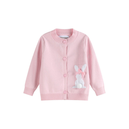 Pink Knit Bunny Cardigan