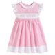 Pink Striped Big Sister Smocked Dress
