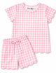 Gingham Scalloped Short Set