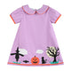 Purple Halloween Scene Girls Dress