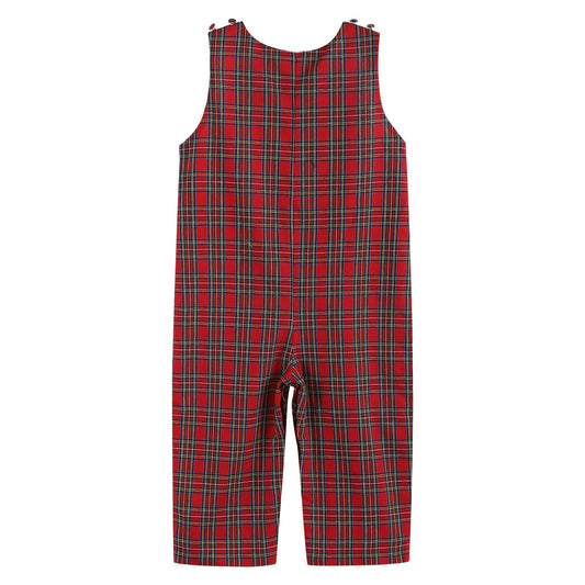Red Christmas Plaid Santa Yoke Longalls