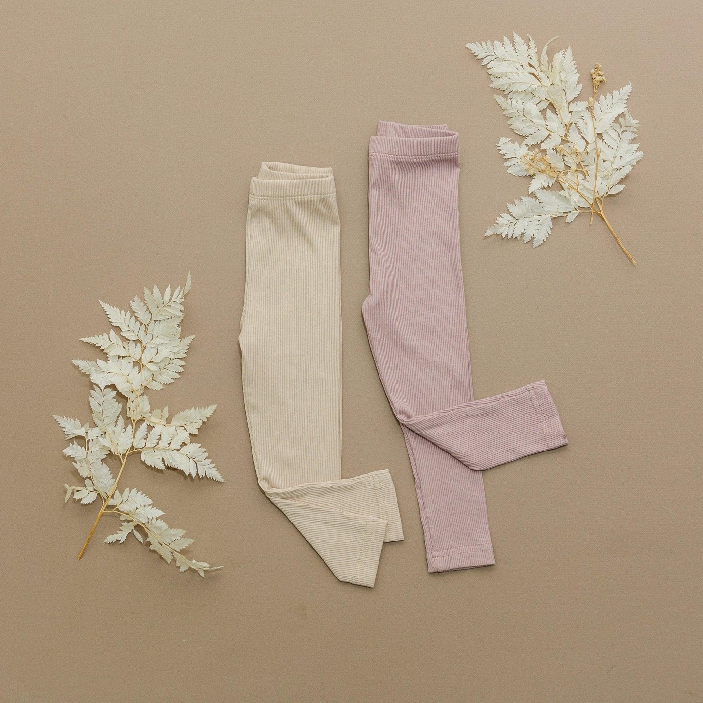 Ribbed Bamboo Leggings for Kids - Multiple Colors