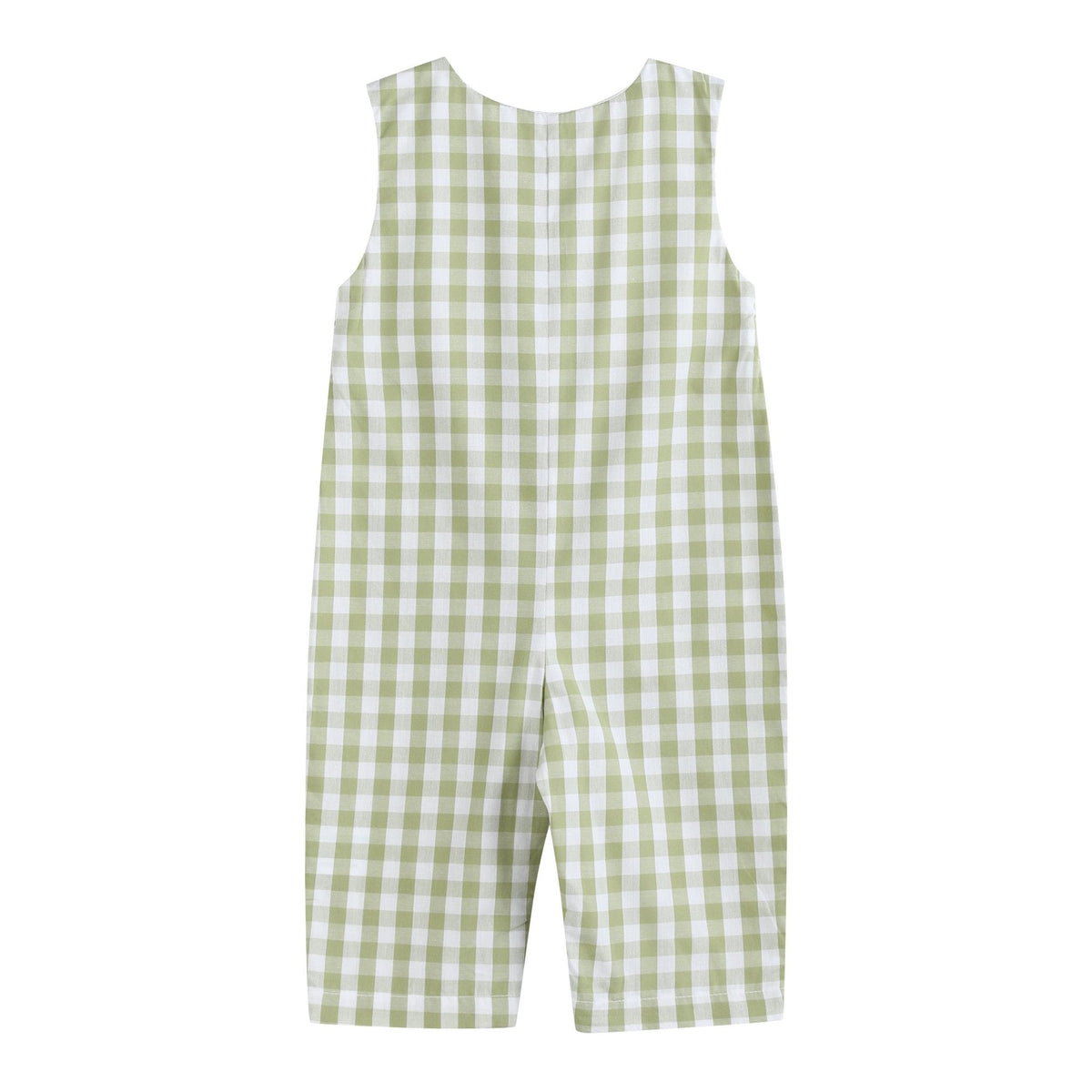 Sage Green Gingham Pumpkin Smocked Longalls