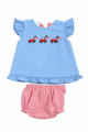 French Knot Patriotic Tractor Bloomer Set