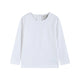 White Cotton Layering Girls Shirt
